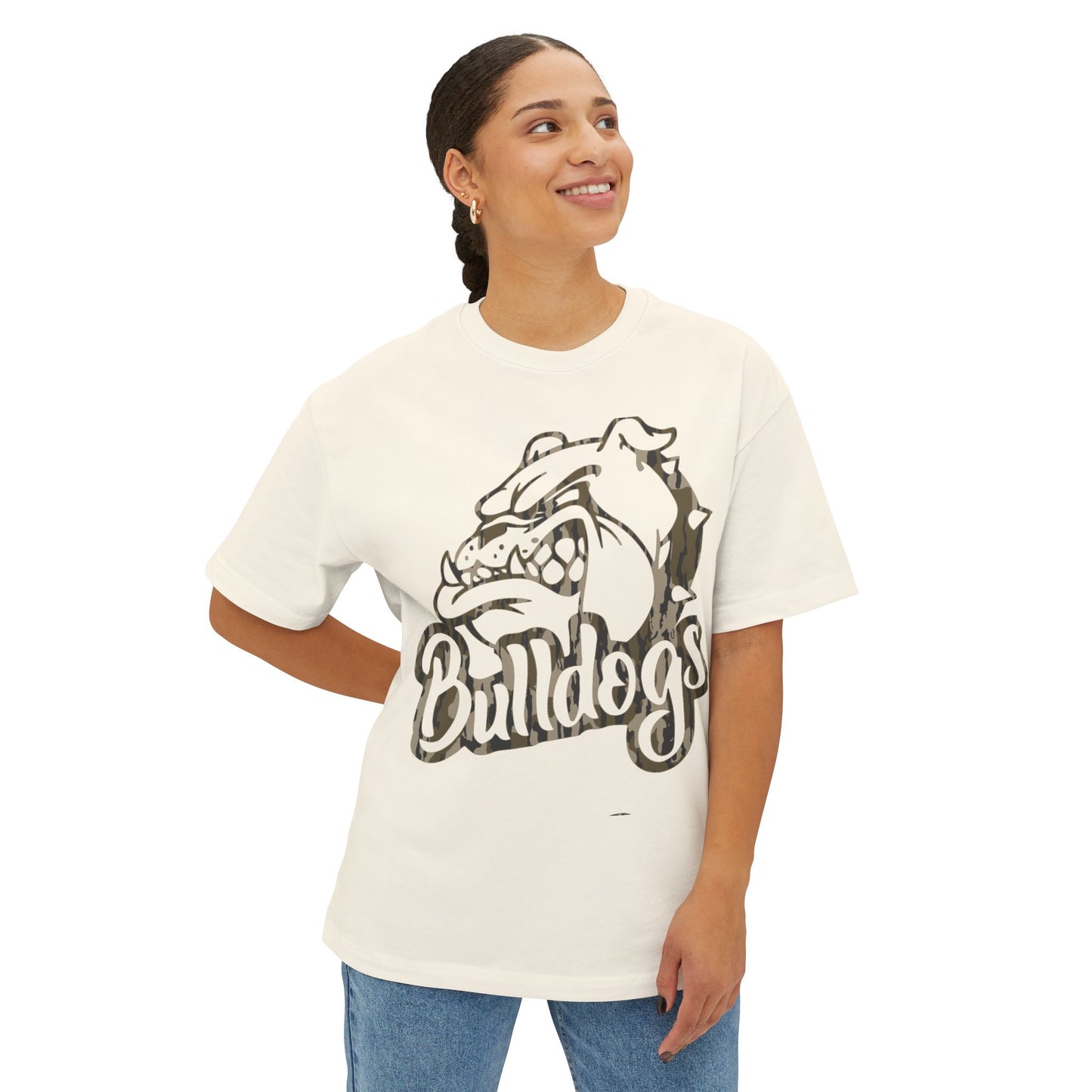 Camo Bulldog Unisex Oversized Boxy Tee