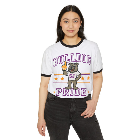 Bulldog Pride Unisex Adult Cotton Ringer T-Shirt