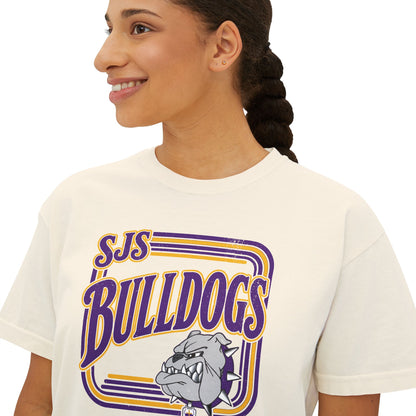 Bulldogs Retro Tee — SJS School Spirit Women's Boxy T-Shirt