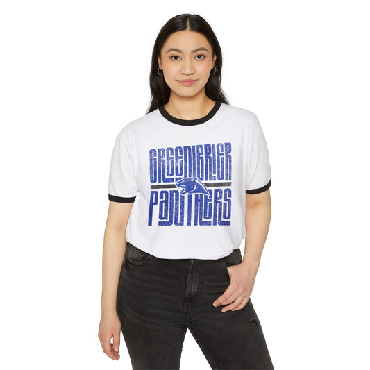 Vintage Panther Graphic Unisex Adult Ringer T-Shirt