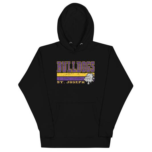 Bulldog Stripe Adult Hoodie